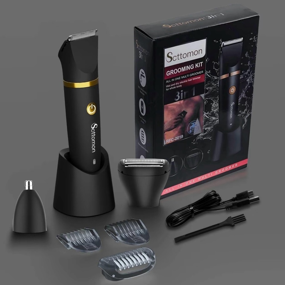 3 in 1 Electric Body Hair Trimmer for Men